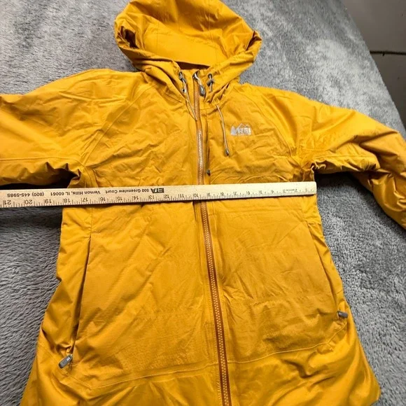 REI Co-op S Womens Hydro Wall 2.0 Down Puffer Jacket Yellow Hooded Outdoor - Picture 6 of 12